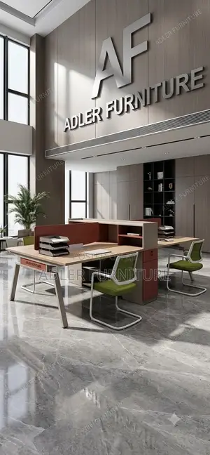 4-Seater Modular Office Workstation Desk