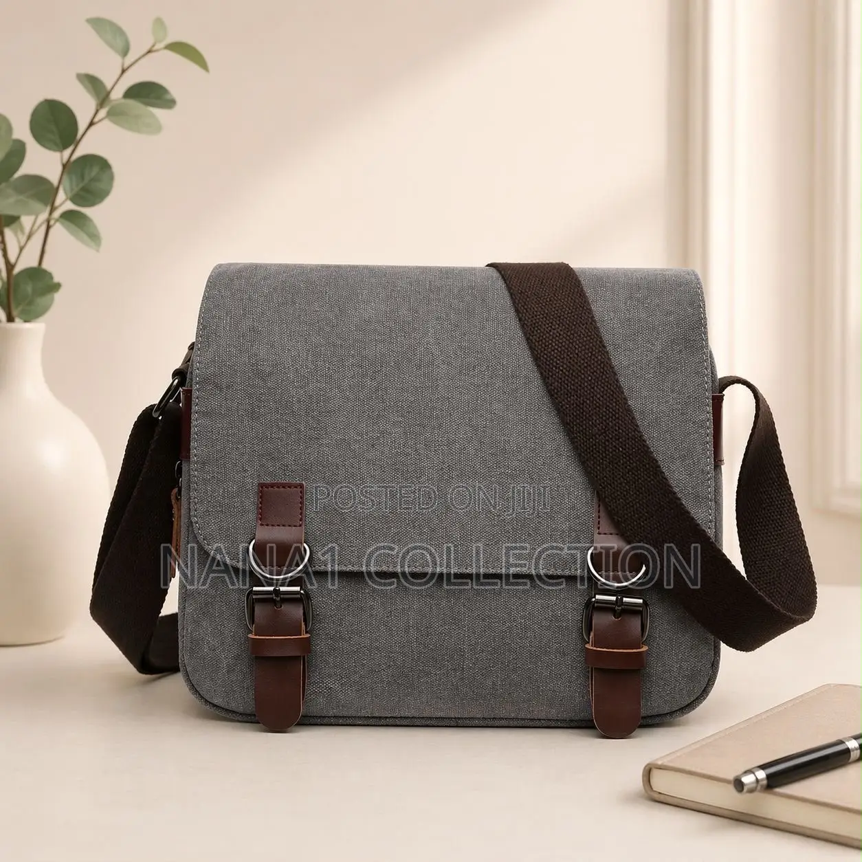 Charcoal Canvas Side Bags