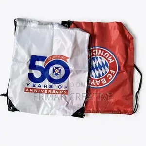 Drawstring Bag Red / White
