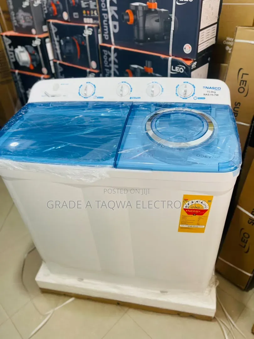 15kg Heavy-Duty Nasco Semi-Automatic Top Load Washing Machine