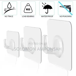 Transparent Self-Adhesive Wall Hooks