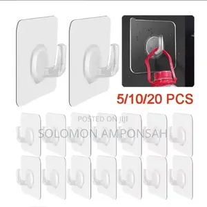 Transparent Self-Adhesive Wall Hooks