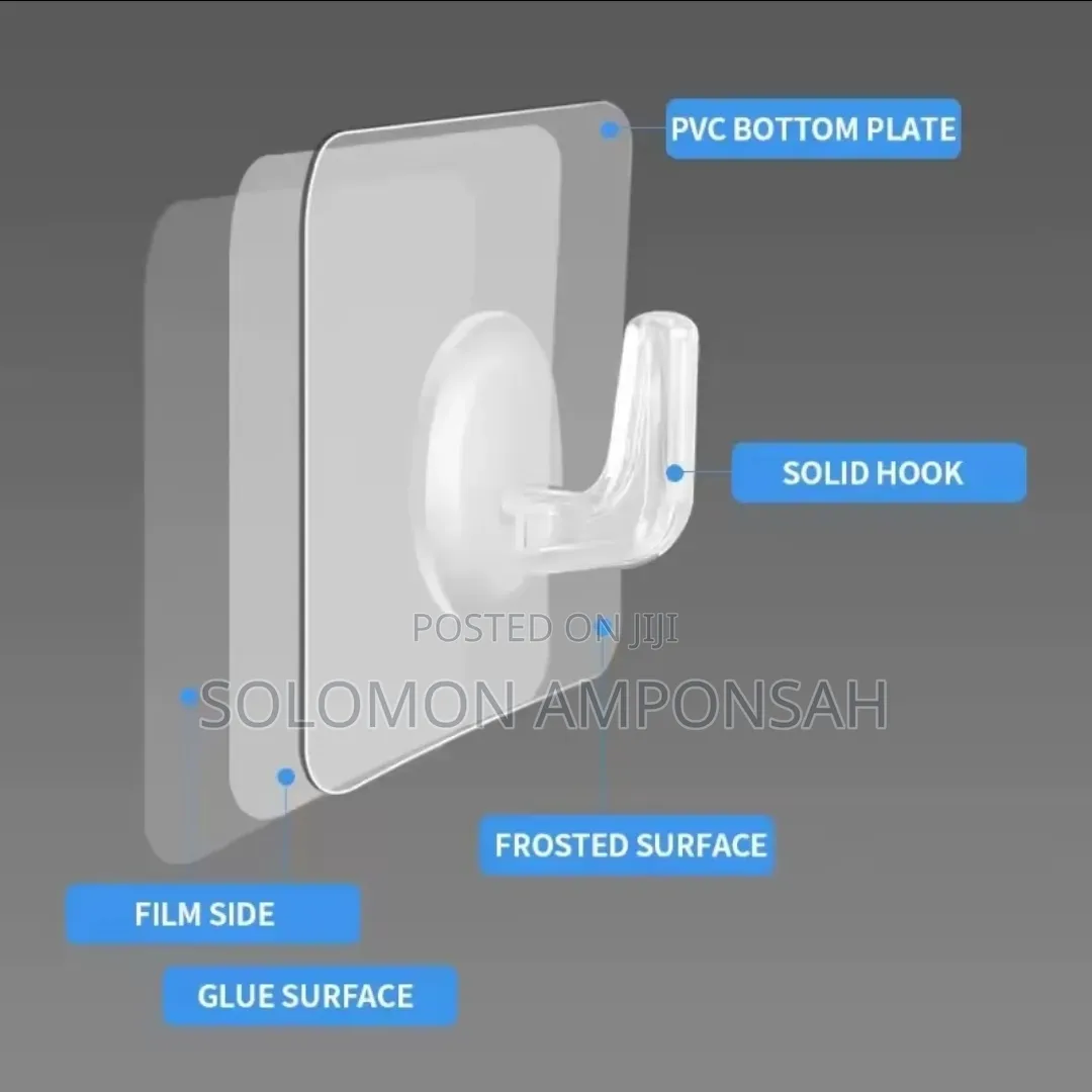 Transparent Self-Adhesive Wall Hooks