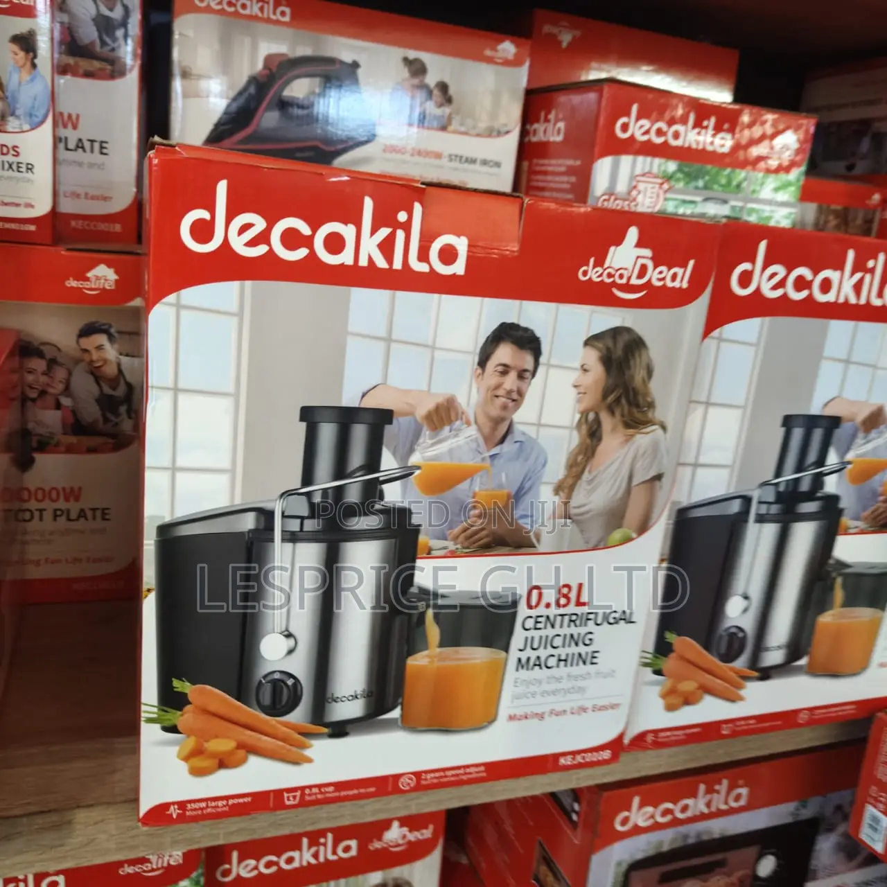 Super Efficient 0.8L Centrifugal 350W Juicer From Decakila