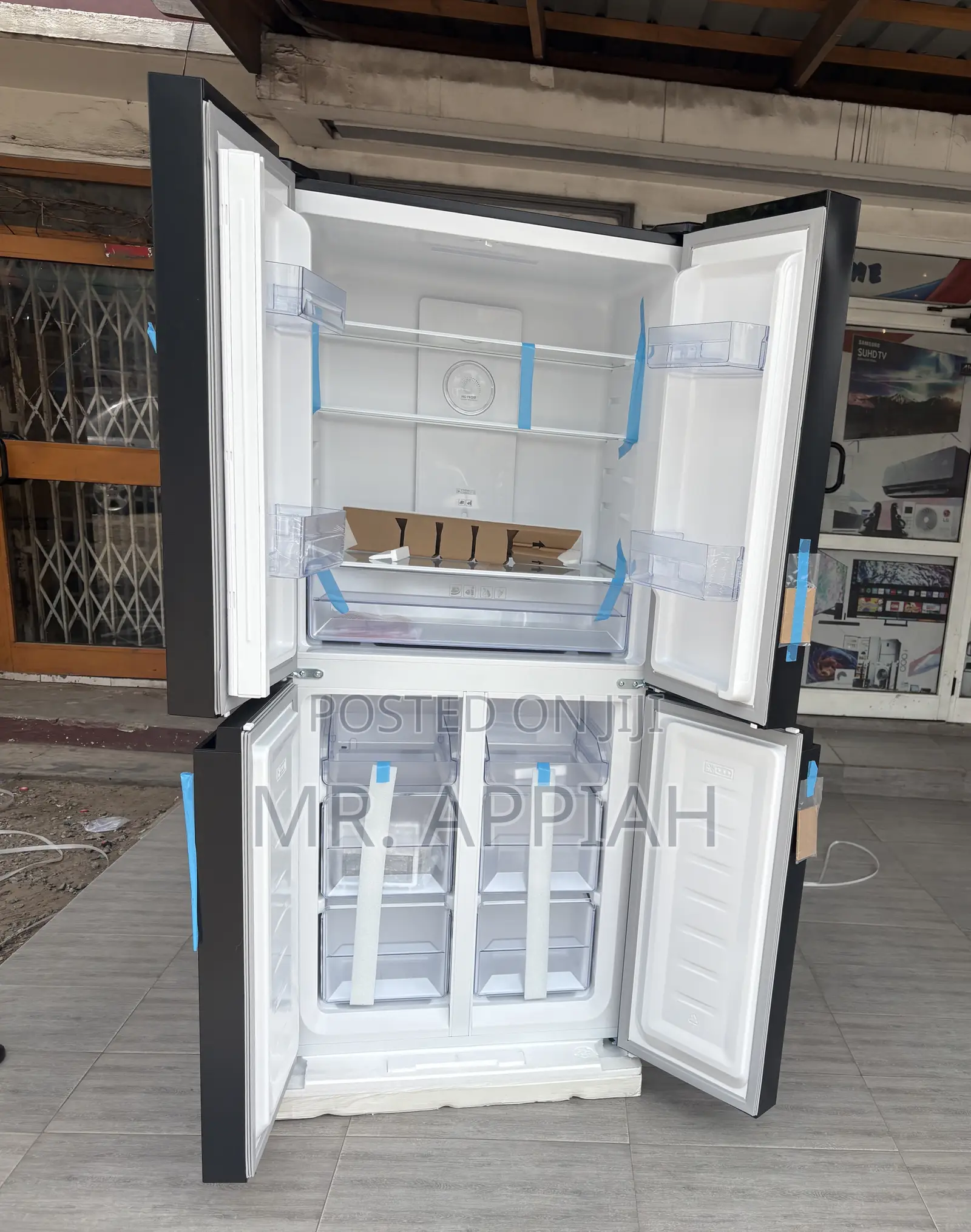 Choose Unique Pearl Pf-613mdix Side by Side Refrigerator(421L) 