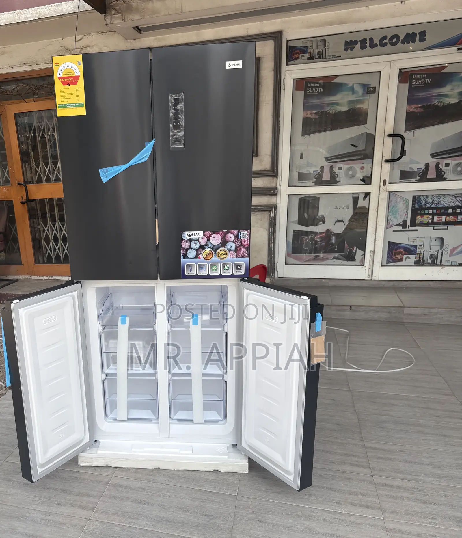 Sleek Design Pearl Side by Side 4 Door Refrigerator(Pf-613mdix) 
