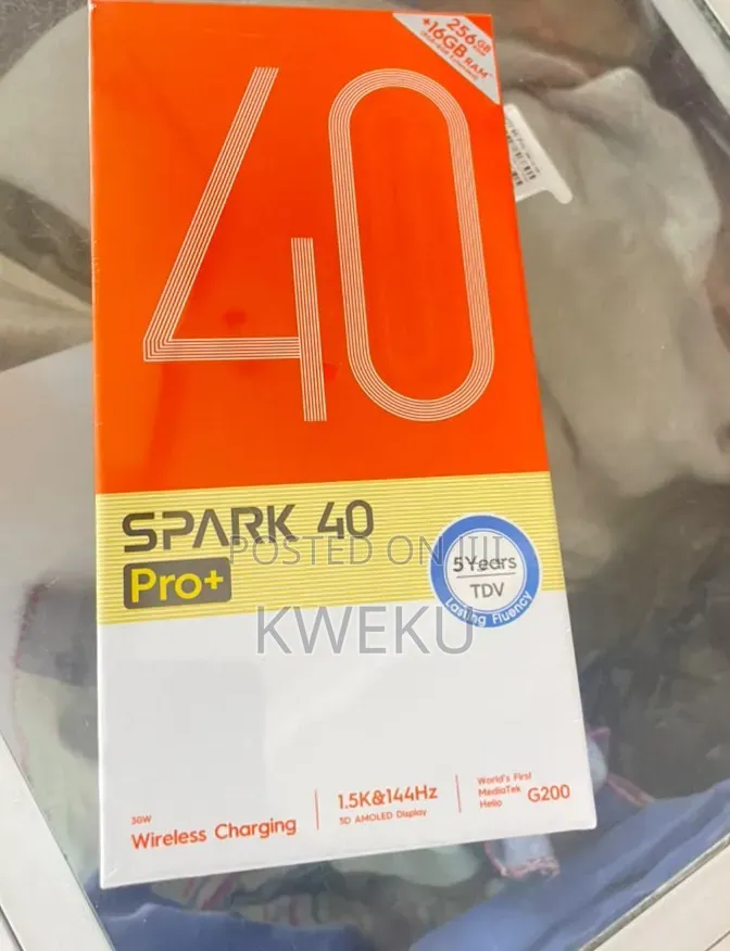 New Tecno Spark 40 Pro+ 256 GB Black