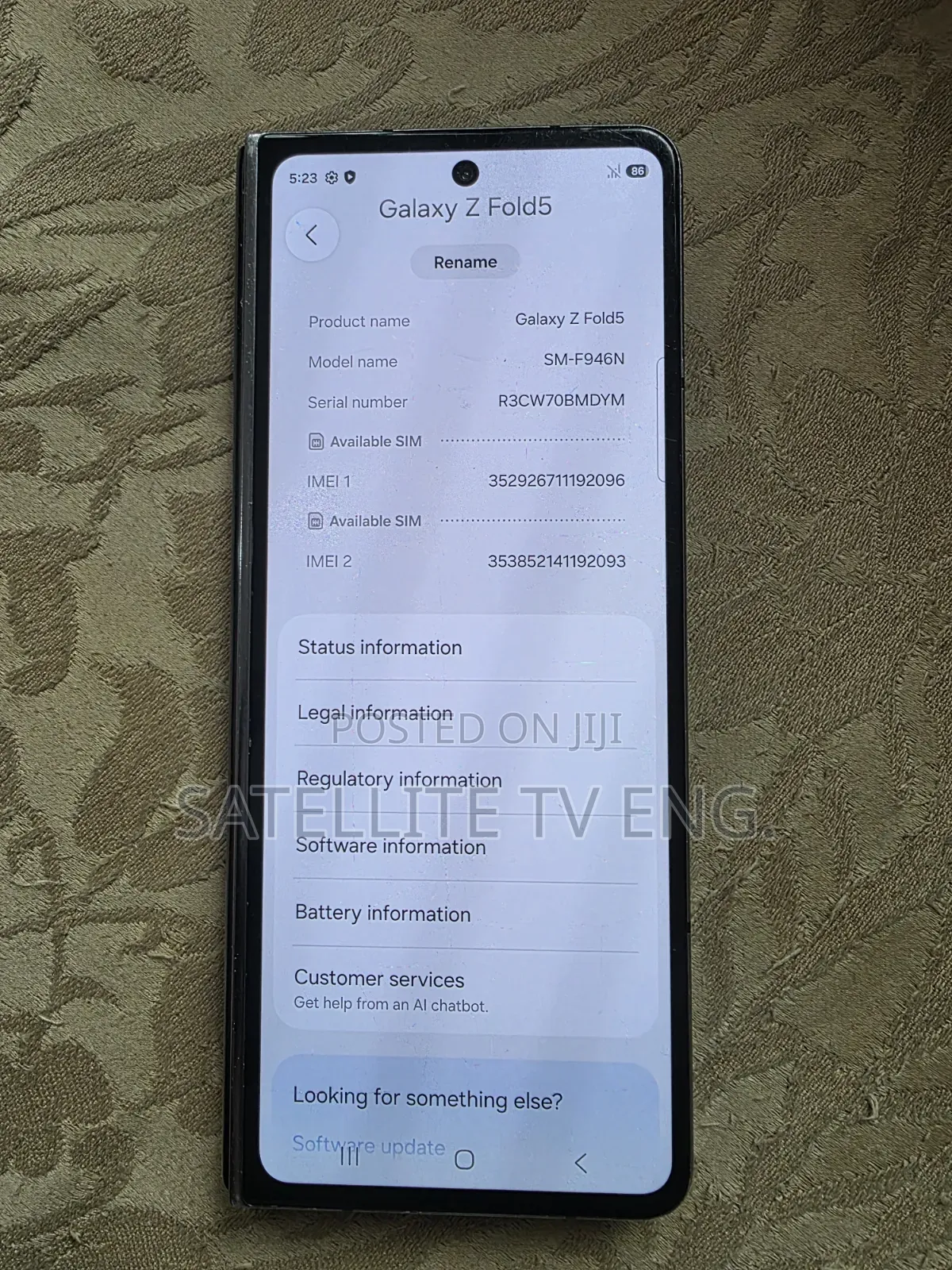 Samsung Galaxy Z Fold5 Screen
