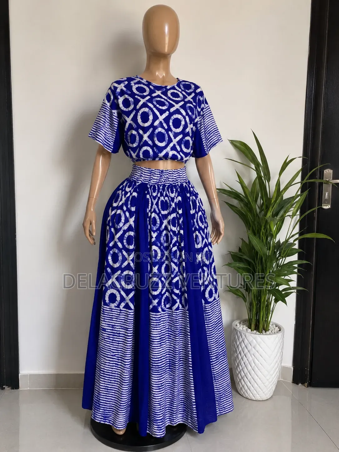 Ankara African Print Colorful Top and Down