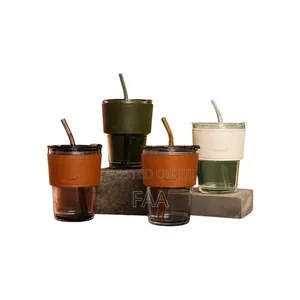 Premium Glass Tumbler With Straw
