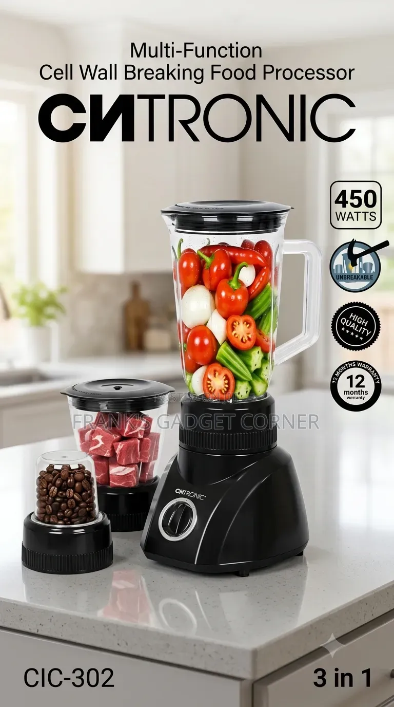 CNTRONIC 3-in-1 Blender