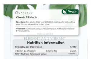 Vitamin B3 Nicotimade, 500mg 180 Tablets