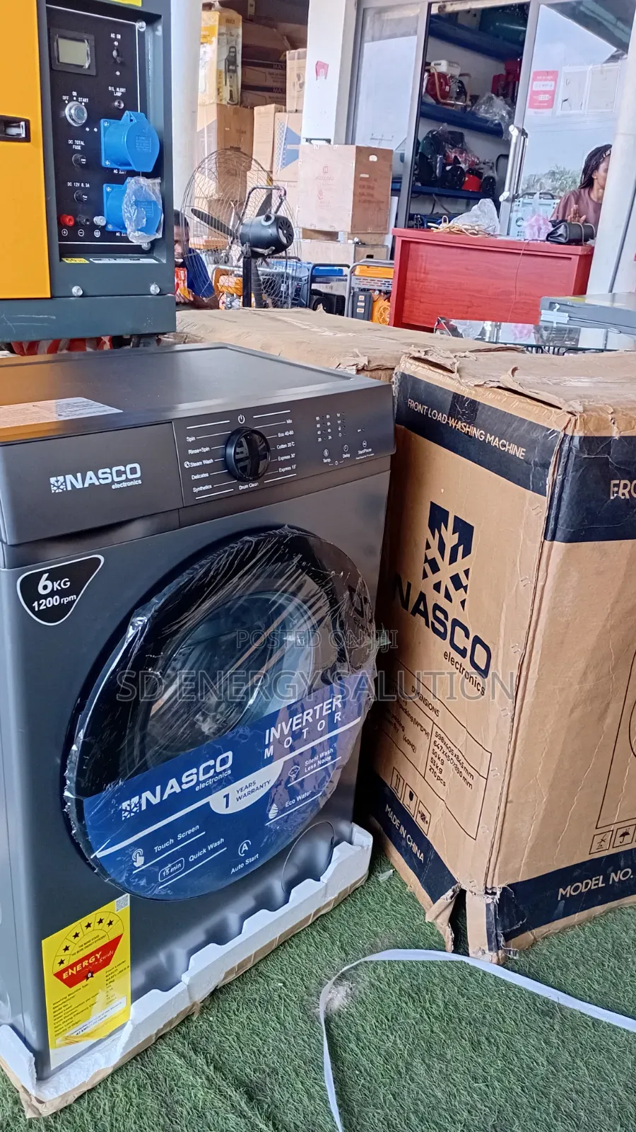 Nasco 6KG Front Load Washer – Low Noise Efficient