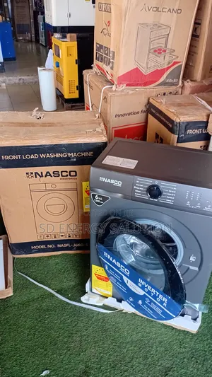 Nasco 6KG Front Opening Washing Machine – Silver
