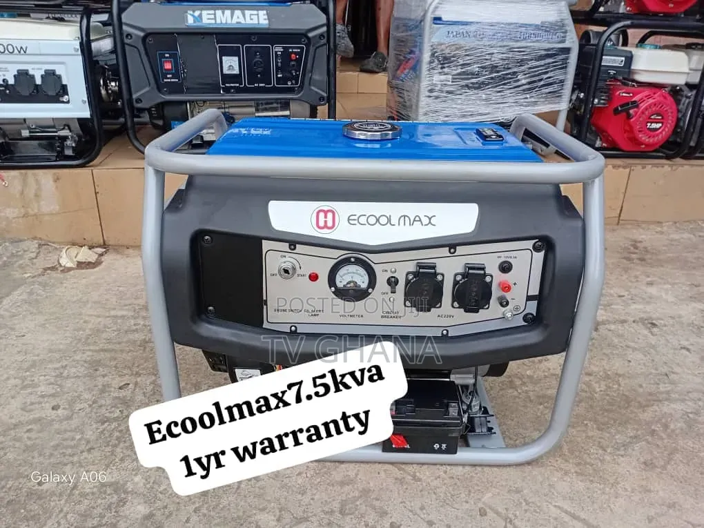Ecoolmax 7.5kVA Silent Generator – Reliable Home Office Power7.5kva
