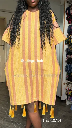 Gold Ladies Smock Dress