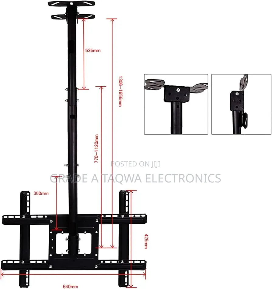 E Full Motion TV Ceiling Mount 32 to 75-Inch Flat Panel