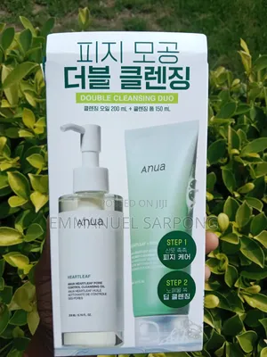 Anua Heartleaf Pore Control Cleansing Oil and Cleansing Foam Set
