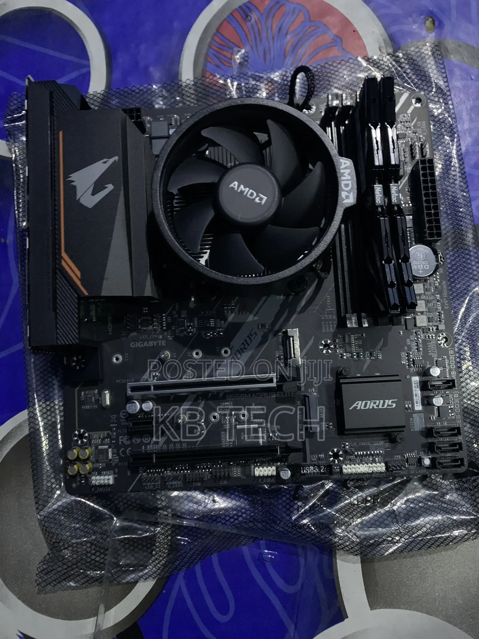 Gigabyte B550m Aorus Elite+Amd Ryzen5 4500+Amd Cpu Cooler