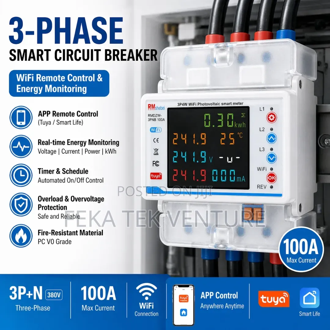 3 Phase Smart Meter, Curcuit Breaker (Wifi)