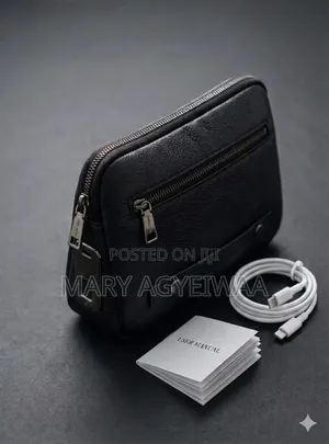 Premium Smart Fingerprint Genuine Leather Men's Clutch Bag