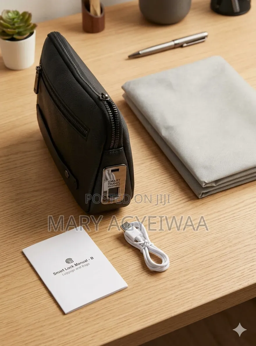 Premium Smart Fingerprint Genuine Leather Men's Clutch Bag