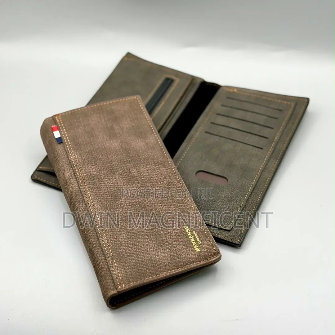 Branded Long Wallet Made From Vintage-Style PU Leather
