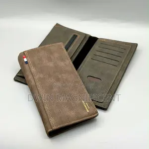 Branded Long Wallet Made From Vintage-Style PU Leather