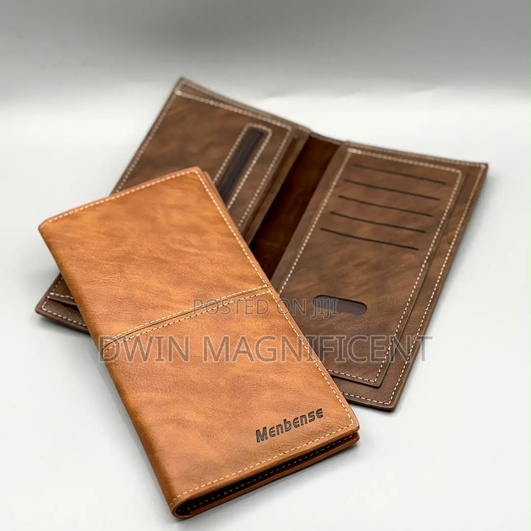 Branded Long Wallet Made From Vintage-Style PU Leather