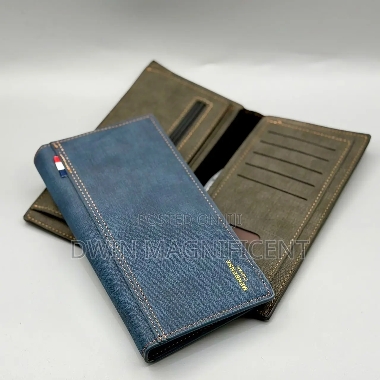 Branded Long Wallet Made From Vintage-Style PU Leather