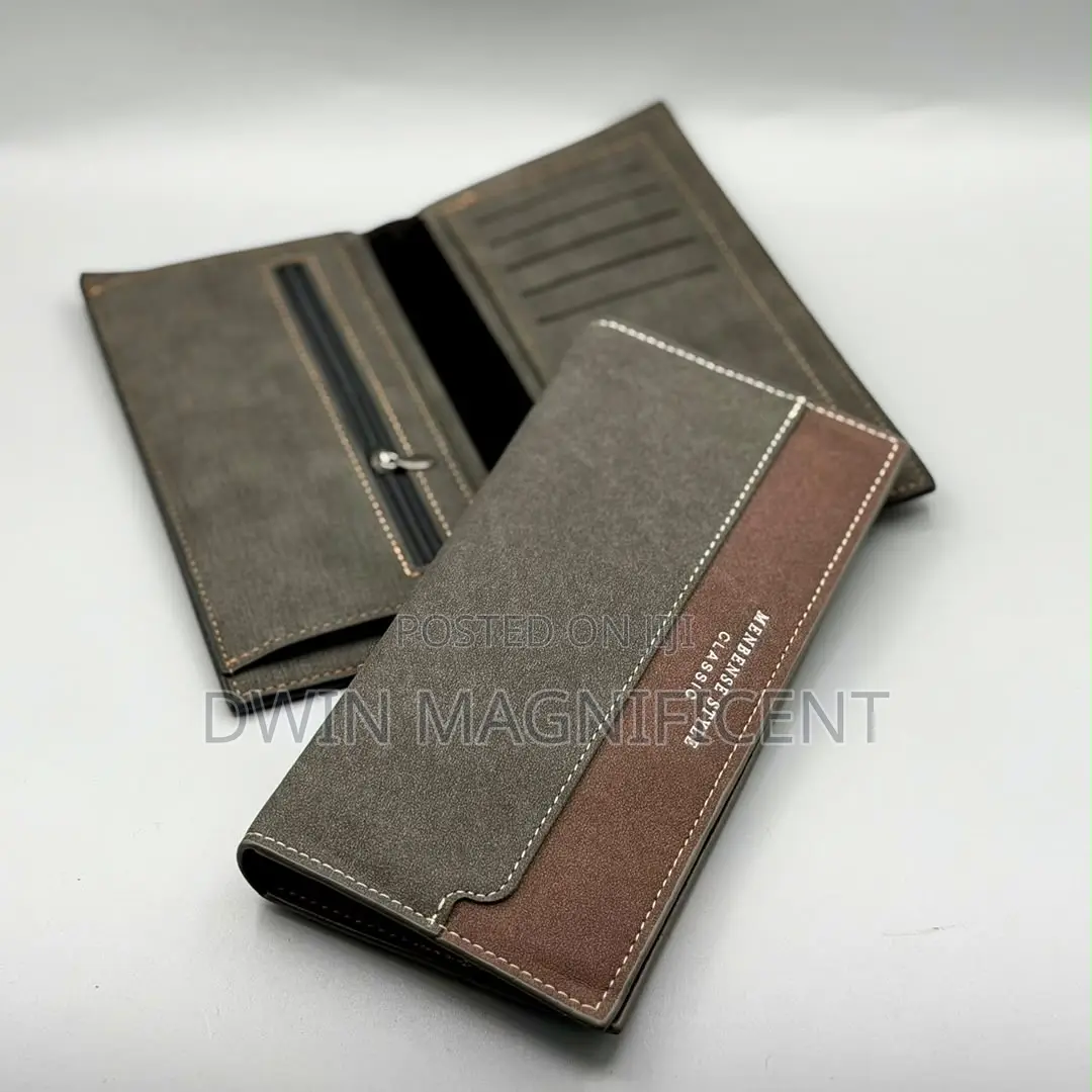 Branded Long Wallet Made From Vintage-Style PU Leather