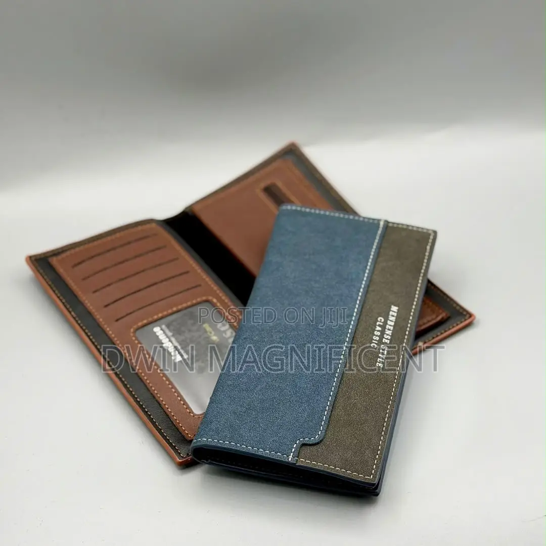 Branded Long Wallet Made From Vintage-Style PU Leather
