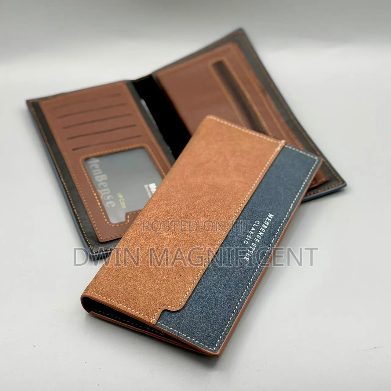 Branded Long Wallet Made From Vintage-Style PU Leather