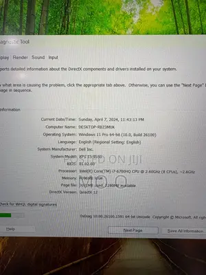 Laptop Dell XPS 15 (9550) 8GB Intel Core i7 SSD 256GB
