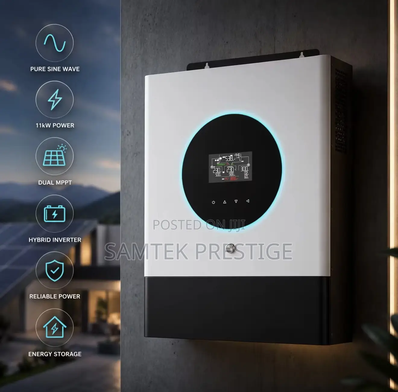 SamTek 6KW Hybrid Grid Solar Inverter Pure Sine Wave Lithium Battery
