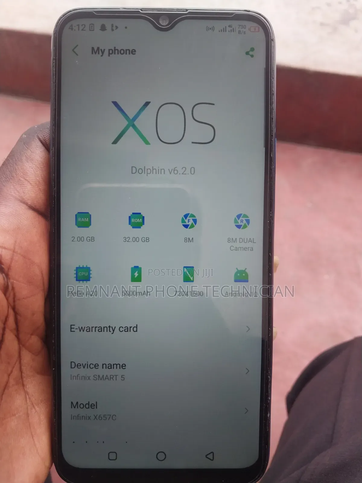 Infinix Smart 5 (X657) 32 GB Blue