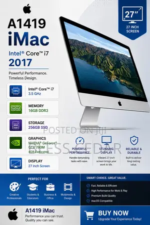 Desktop Computer Apple iMac 16GB Intel Core i7 SSD 256GB