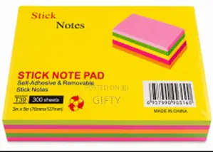 Stick Note Pad T39 – Self-Adhesive Removable 300 Sheets