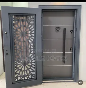 7ft Gray Double Lock Door-in-Door With Accessories