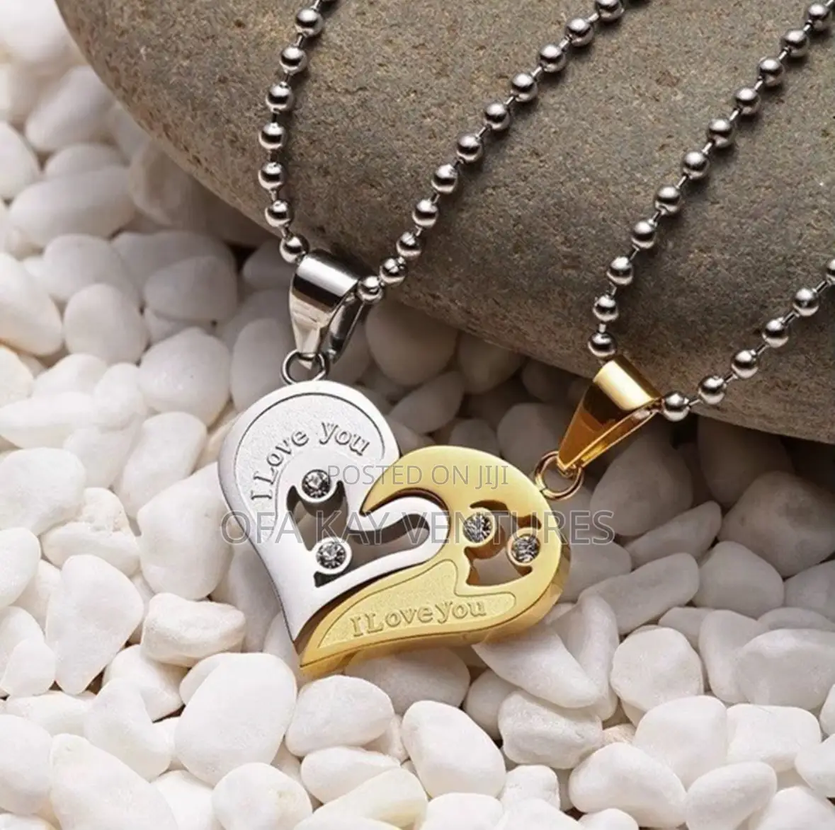 Love Heart Couple Necklace