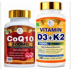 Duozi Premium 2-in-1 Wellness Combo – CoQ10 200 and Vitamin D3 + -