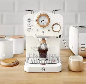 Swan Sk22110grn Retro Espresso Coffee Machine 15 Bar Grey