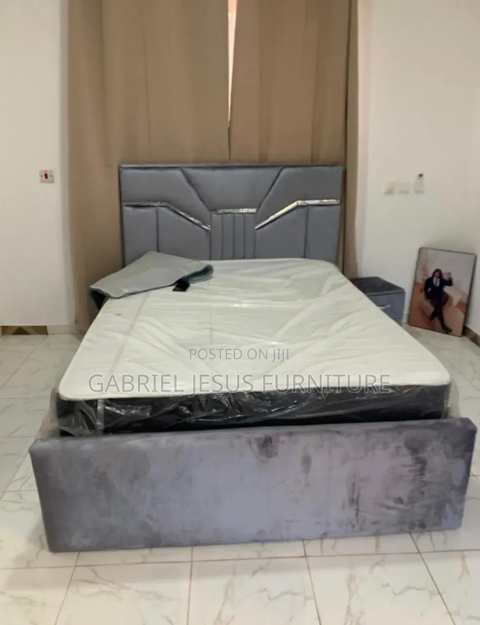 Cozy Double Bed Frame With Mattress for Delivery