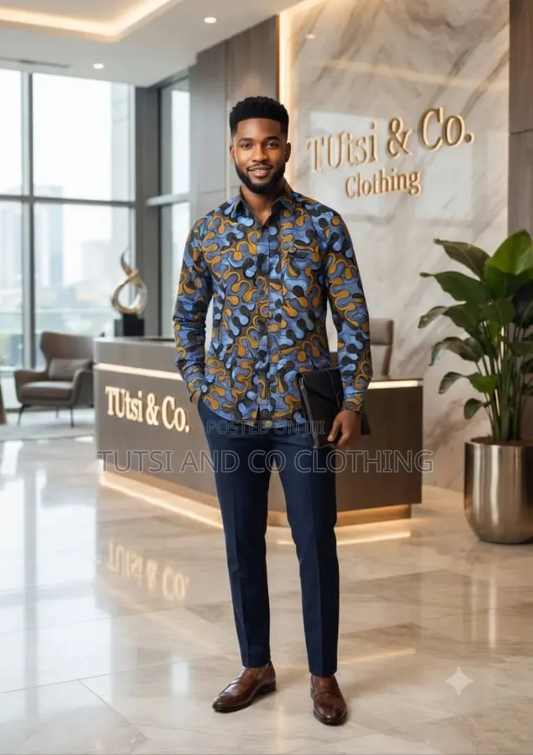Ready to Wear Male African Print Shirts