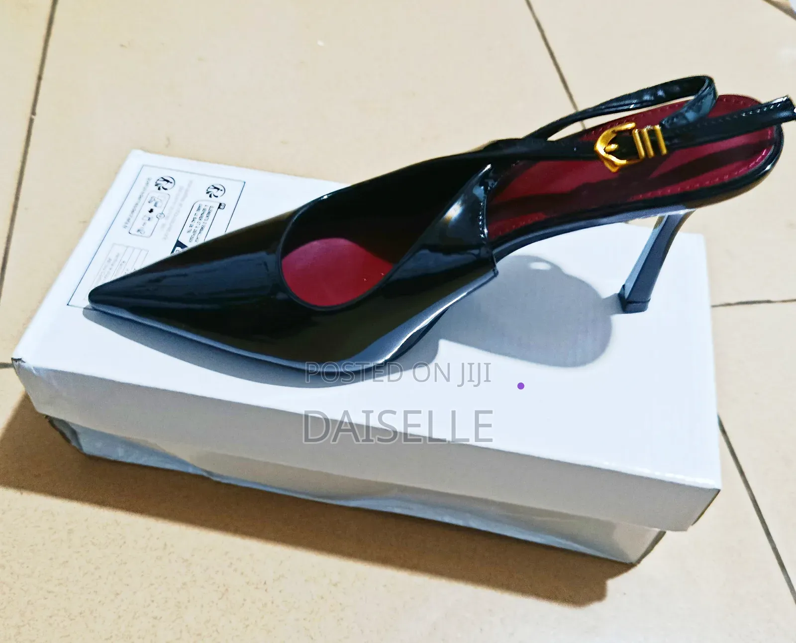 Pointed-Toe Slingback Stiletto