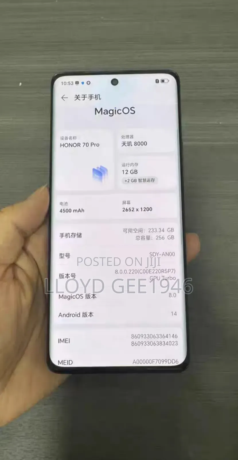 Honor 70 Pro 256 GB Black