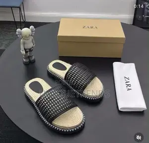 Original ZARA Woven Sandals (Black)
