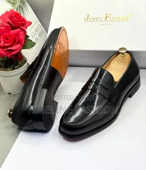 All Black John Forster Black Leather Men's Shoes