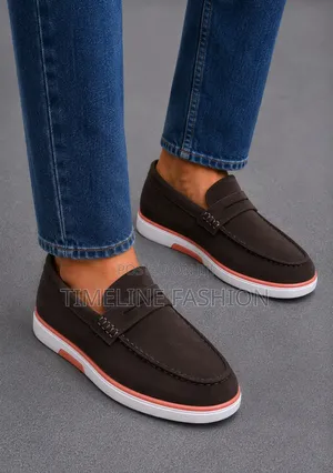 Santoni Suede Easy Fix Men's Shoes Coffee and White