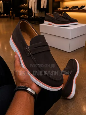 Santoni Suede Easy Fix Men's Shoes Coffee and White